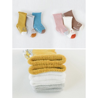 meetlove 3 pares de calcetines de bebé engrosados lindos de dibujos animados 100% algodón mantener caliente bebé calcetines meetlove (4)
