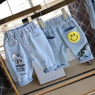 bebé niño pantalones cortos de mezclilla coreano niños verano transpirable corto jeans niños de dibujos animados casual jeans 2021 moda demin pantalones para niño