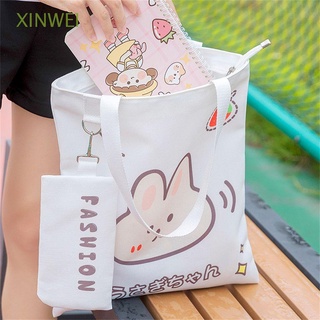 Xinwei Bolsa De tela Casual/Bolsa De hombro Escolar De conejo/oso/Kawaii