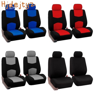 juego de 4 fundas de asiento de coche para asiento delantero, universal, transpirable, suave, color negro