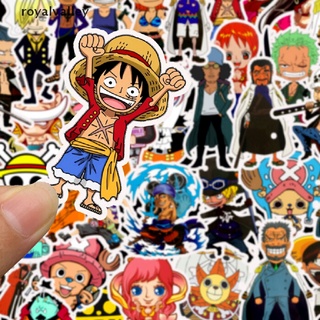 Royalvalley 50Pcs Anime One Piece Luffy Pegatinas Coche Portátil Skateboard Mochila CO