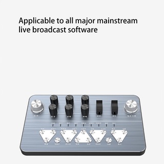 Hold USB externo tarjeta de sonido en vivo micrófono mezclador interfaz de Audio tarjeta de sonido cambiador de voz (5)