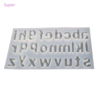 Molde súper creativo de cristal epoxi para hacer letras minúsculas moldes para hacer joyas