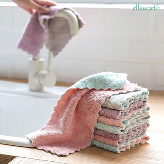 Ellsworth toalla de lavado suave toalla de lavado toalla de cocina herramientas de limpieza toalla de microfibra Super absorbente paño de cocina hogar de alta eficiencia vajilla/Multicolor