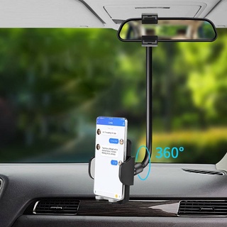 Soporte giratorio de 360 grados para teléfono de coche, soporte ajustable para espejo retrovisor