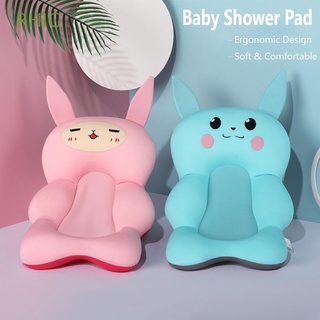 RHIG Foldable Baby Shower Bath Tub Pad Infant Pillow Bathtub Seat Newborn Safety Non-Slip Support Mat Soft Bath Cushion