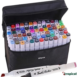 Rotulador De 60 Colores De Doble Cabeza Boceto Escritura Pintura Subrayado Artista Marcador De Arte Con Cremallera Bolsa De Almacenamiento +