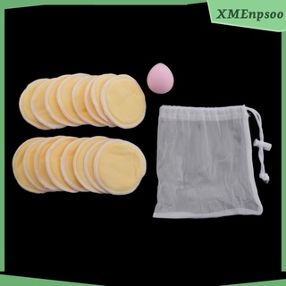 16 paquetes reutilizables exfoliantes puffs maquillaje aceite removedor de suciedad almohadillas para rímel