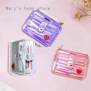 Mary'S home store cartera holográfica de identificación de dinero titular de la tarjeta de crédito caso de bolsillo de negocios organizador de licencia de conducir para mujeres niñas