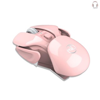 Hxsj T37 Mouse inalámbrico 2.4G Mouse de Mouse 3 ajustable Dpi incorporado 500mah batería recargable Rosa