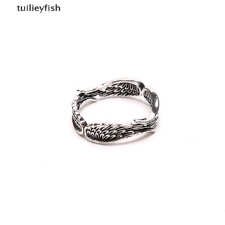tuilieyfish alas anillos metal plateado romántico chica regalo versátil anillo para fiesta co
