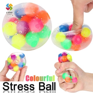 Bola de presión de descompresión de color suave y no tóxica juguete sensorial a punta de dedo