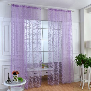 100*200Cm Vintage Pastoral Floral Valances cortina transparente ventana dormitorio sala de estar