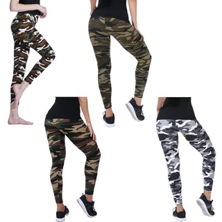 Xixi mujeres cintura alta camuflaje rayas impreso Leggings Control barriga elástico fibra de leche lápiz medias deporte entrenamiento Yoga pantalones (1)