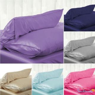 Fundas de almohada de satén sedoso para ropa de cama, funda de almohada, seda, cojín y aumento