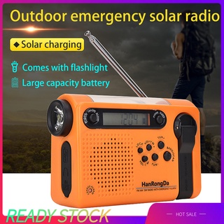 HRD-900 Emergency Radio Portable Full Band Flashlight Outdoor Solar Charging Survival Radio for Camping