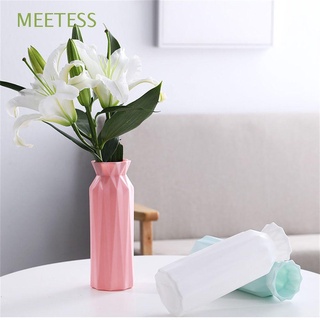 MEETESS Creative Round Flower Vase Fashion Drop-Resistant Nordic Style Tableware Ornaments New Home Decoration Simplicity Color Plastic