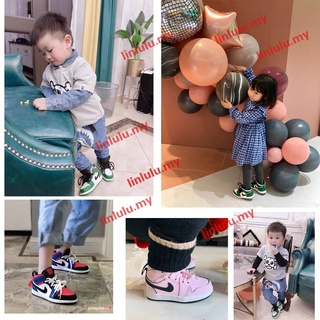 Nike Air Jordan 1 High negro Toe AJ1 zapatos de bebé zapatos de baloncesto zapatos de niños