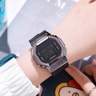 insunicorn reloj electrónico femenino estudiante estilo coreano simple pareja luminosa impermeable cuadrado deportes reloj electrónico masculino