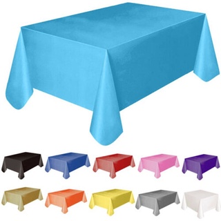137*183 cm de plástico desechable de Color sólido mantel de fiesta de cumpleaños boda navidad mesa cubierta de toallitas rectangulares de escritorio decoración (1)
