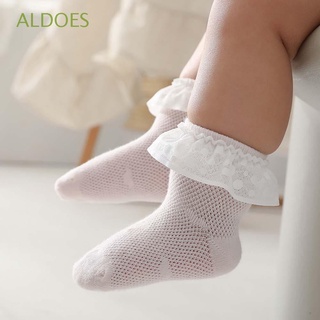 ALDOES Cute Cotton socks Breathable Mesh Baby socks Newborn Summer Children Soft Kids Toddlers Girl Lace/Multicolor