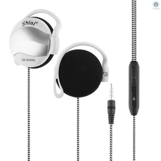 Nuevo SHINI SN-Q140S mm auriculares con cable deporte auriculares gancho de oreja Control de línea de volumen auriculares con micrófono para teléfono