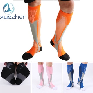 Calcetines de compresión elásticos transpirables de nailon calcetines de fútbol cómodos Unisex medias deportivas para ciclismo correr Yoga