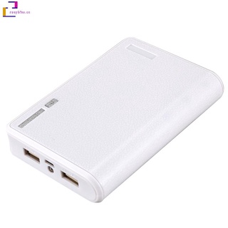 Cargador USB Portátil 5V 2A 18650 Power Bank Caja De Batería Para iphone6 Smartphone Color : Blanco (1)