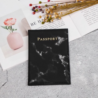 ETERNITYY New Fashion Passport Cover PU Ticket Bag Protector Cubierta De Viaje Impermeable Titular De La Tarjeta De Crédito ID Caso Mármol Patrón Universal Mundo Unisex Pasaporte/Multicolor (8)