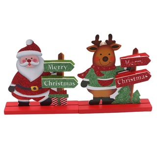 decoraciones de navidad calendario de madera de navidad de dibujos animados viejo muñeco de nieve alce mesa
