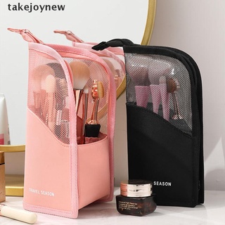 [takejoynew] bolsa de maquillaje con cremallera transparente para mujer, bolsa de maquillaje de viaje, organizador de artículos de tocador