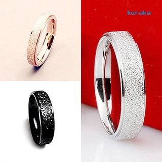 anillo de boda para hombres/mujeres/anillo mate de acero inoxidable/joyería/regalo para pareja/keraka