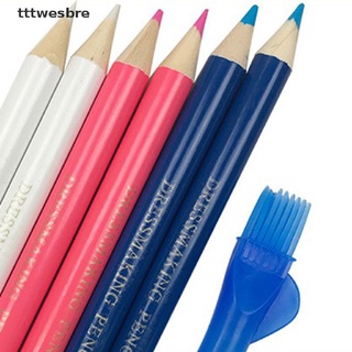 *tttwesbre* 3pcs sastres lápiz de tiza con cepillo para modistas diy manualidades marcadores venta caliente
