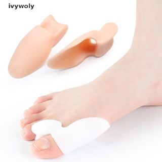ivywoly 2pcs gel de silicona juanete corrector del dedo del pie enderezador ortopédico separador dolor co