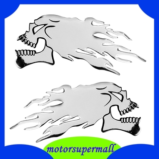 [MotorMall] Calcomanías Universales 3D Para Tanque De Combustible/De Cráneo Accesorios Para Motocicleta 2 Piezas (1)