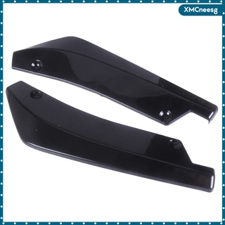 2Pcs Universal Black Rear Bumper Lip Diffuser Splitter Canard Body Kits