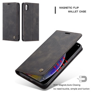 Funda para iPhone 13 Pro Max magnético Flip funda de cuero rojodoor.br (5)