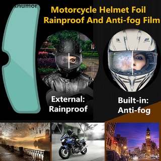[sixhumor] casco transparente a prueba de lluvia antiniebla parche película universal casco de motocicleta lente de película co