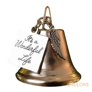 ghulons árbol de navidad campana de metal con ala de ángel encanto su maravillosa etiqueta colgante decoración
