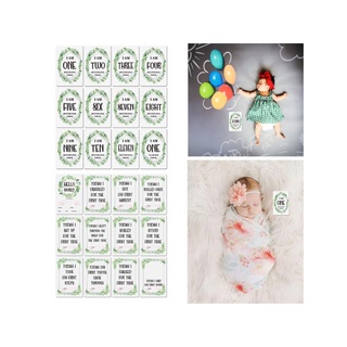 12 hojas milestone photo sharing cards set de regalo tarjetas de edad para bebé - tarjetas de bebé, tarjetas fotográficas de bebé - foto recién nacido
