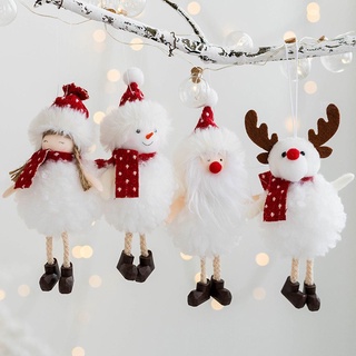 tarsure año nuevo navidad decoraciones colgantes adornos gota ángel alce colgante blanco felpa muñeca festival suministros fiesta árbol de navidad adorno muñeco de nieve regalos santa claus (6)