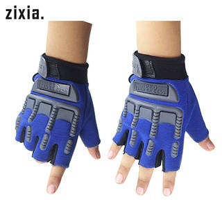 guantes tácticos de medio dedo para niños/guantes antideslizantes para deportes al aire libre (3)