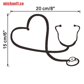 【michael1】Car Sticker On The Heart Of A Nurse Doctor Stethoscope Love St (4)