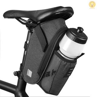 Lt.d bolsa de sillín de bicicleta con bolsillo para botella de agua impermeable para asiento de bicicleta reflectante