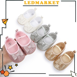 Ledmarket 1 par de zapatos de niñas con moño diseño Premium de cuero sintético niñas Ballet vestido zapatos para verano
