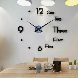 Acrílico Moderno Gran Moda DIY Reloj Decoración , Tamaño De Espejo 3D Superficie De Pared Sin Marco Silencio , Para Dormitorio Oficina Hogar Etiqueta Engomada Digital (2)