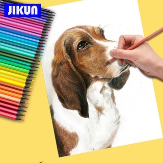 Juego de lápices de colores - JIKUN Fine Art dibujo no tóxico Base de aceite Set para artista Sketch 12/18/24/36/48 colores (7)