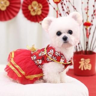 Festiva mascota falda cachorros falda festiva vestido otoño gato falda estilo pareja (5)