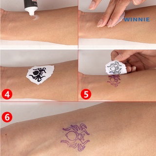 [winnie] crema segura para la piel suave fórmula de transferencia de tatuajes crema reparadora gel pintura corporal (5)