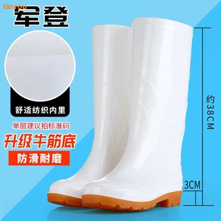 ☄ [Alimento Dedicado] Botas De Lluvia Sanitarias Engrosado Antideslizante Zapatos De Cocina Corto Medio Alto Tubo Caliente Impermeable Los Hombres